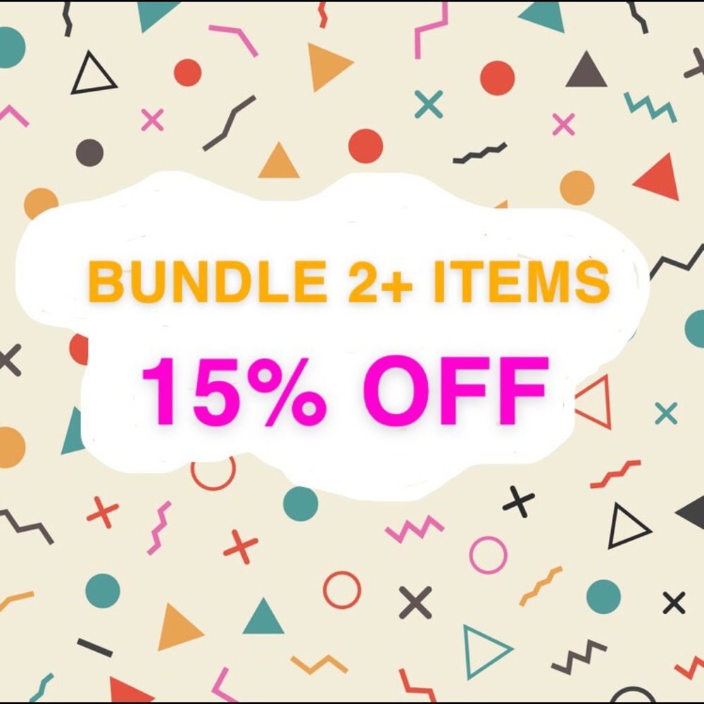 2 or MORE items for 15% OFF plus COMBINED SHIPPING